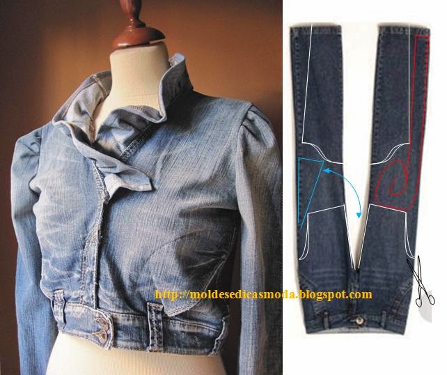 ideia de reciclagem de calça jeans