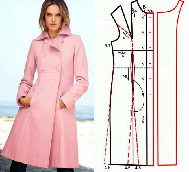 transformação de casaco rosa